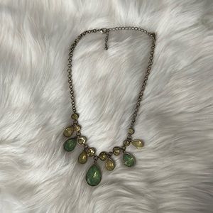Gemstone Yellow and Green Necklace
